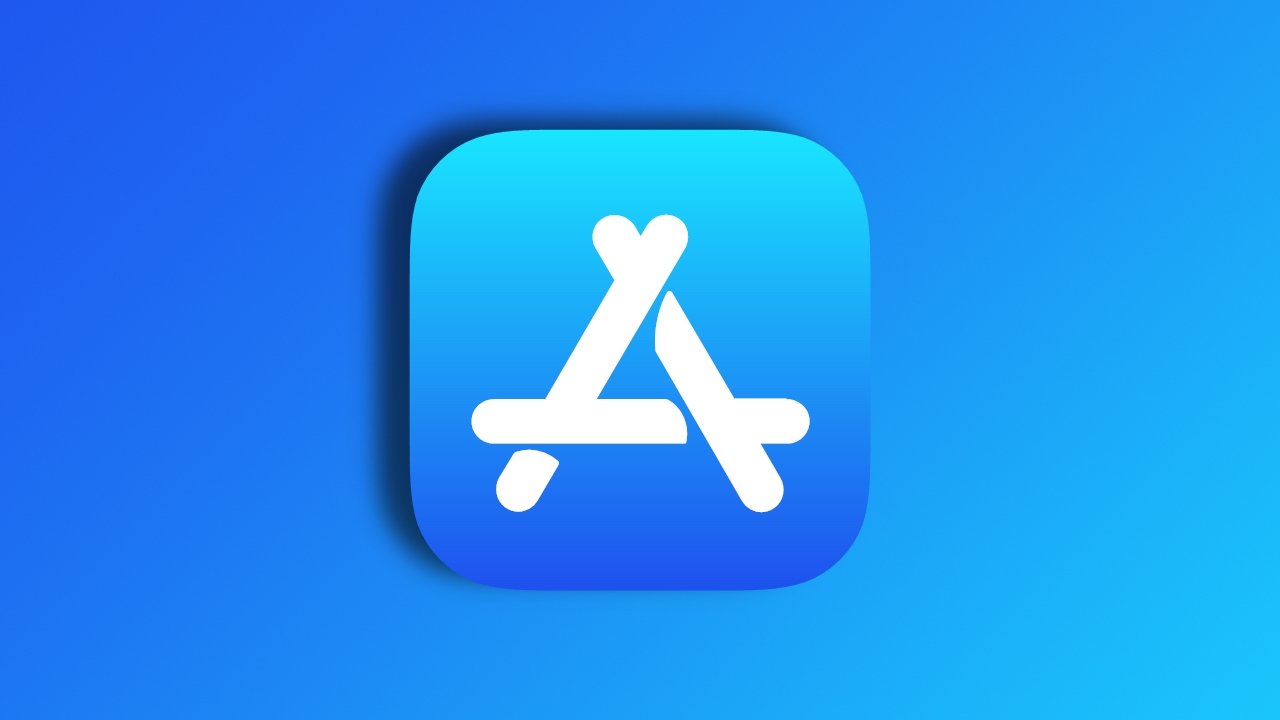 Mavi zemin üzerinde App Store uygulamasının mavi simgesi.