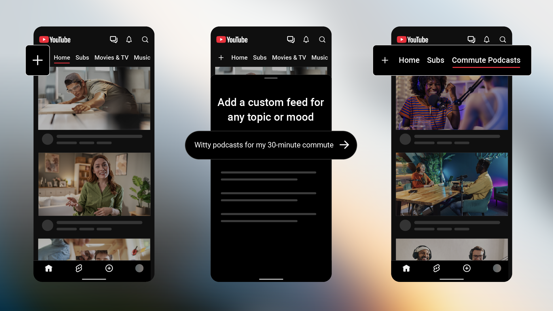 YouTube mobil uygulamada ana sayfa yenileniyor: Özel akışlar ve yeni üst menü geliyor